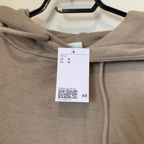 H&M hoodie midi taupe dress - Picture 2 of 5